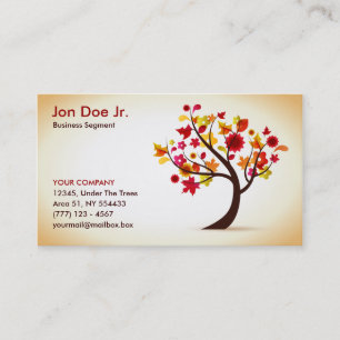 Tarjeta de visita abstracta del árbol