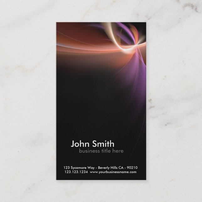 tarjeta de visita abstracta del diseño del fractal (Anverso)