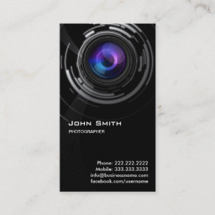 Tarjeta de visita abstracta del fotógrafo del