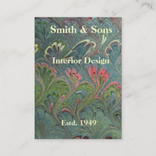 Tarjeta de visita abstracta que vetea florentina