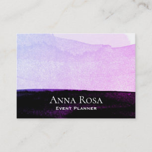 Tarjeta De Visita *~* Abstracto acuarela Lavanda negra rosa púrpura