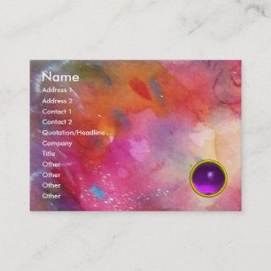 Tarjeta De Visita ABSTRACTO AMETHYST, azul brillante azul rosa púrpu