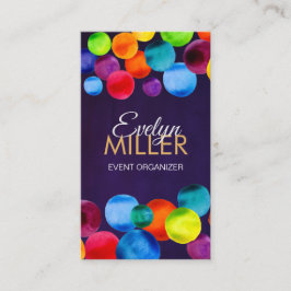 Tarjeta De Visita Abstracto Círculos de acuarela