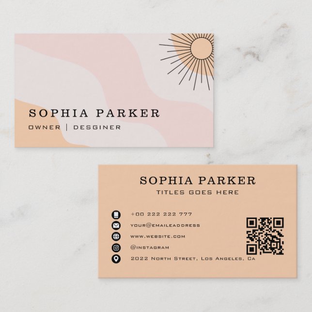 Tarjeta De Visita Abstracto colorido (Anverso / Reverso)