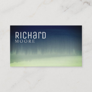 Tarjeta De Visita abstracto de color azul marino y agua torquesa