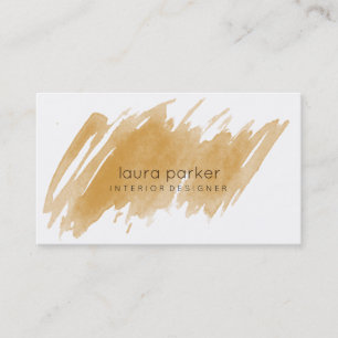 Tarjeta De Visita Abstracto elegante de color de agua Moda moderna