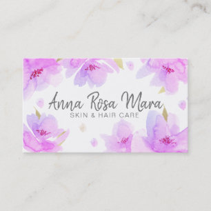 Tarjeta De Visita *~* Abstracto floral Acuarela suave moderna