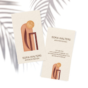 Tarjeta De Visita abstracto inmobiliario de diseño de interiores