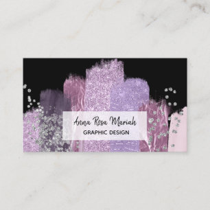 Tarjeta De Visita *~* Abstracto Purpurina de Moda Femenina Excitante