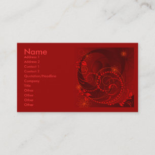 Tarjeta De Visita abstracto rojo