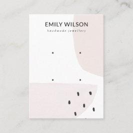 TARJETA DE VISITA ABSTRACTO RUBOR DUSKY PINK STUD 2 EARRING PANPLAY 