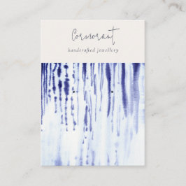 Tarjeta De Visita Abstracto Tinta Azul Líneas De Conducción Del Sopo