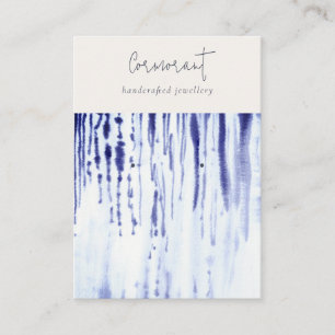 Tarjeta De Visita Abstracto Tinta Azul Líneas De Conducción Del Sopo