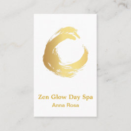 Tarjeta De Visita *~* Abstracto Yoga Gold Brush Reiki Zen Meditación