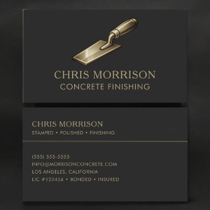 Tarjeta De Visita Acabado de Hormigón Black Gold