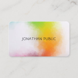 Tarjeta De Visita Acabado de seda Premium Elegante Arte abstracto mo