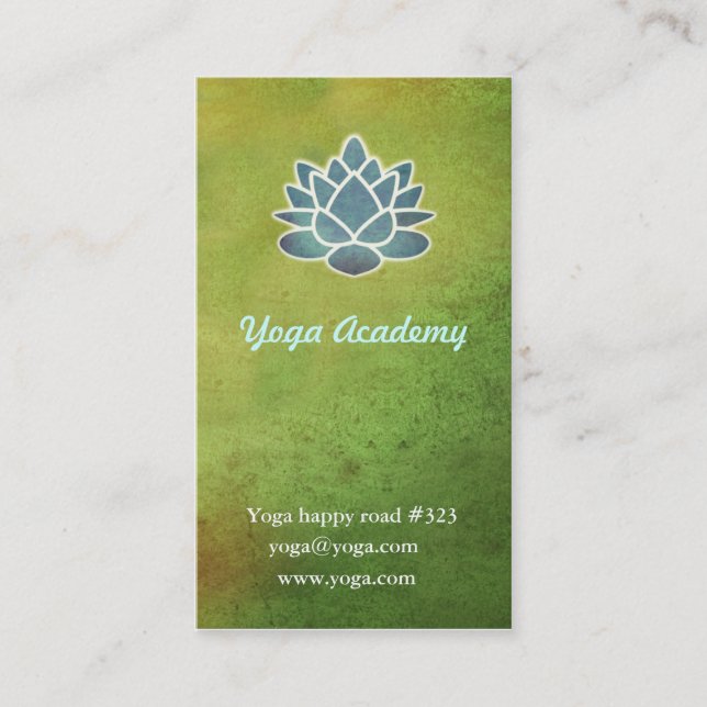 Tarjeta De Visita Academia de la yoga (Anverso)