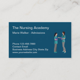 Tarjeta De Visita Academia Y Escuela De Enfermería Médica