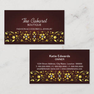 Tarjeta De Visita Accesorio de moda y joyería