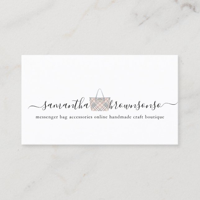 Tarjeta De Visita Accesorios de bolsos de mensajería en línea hechos (Anverso)