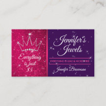 Accesorios de joyería purpura rosa brillo destella