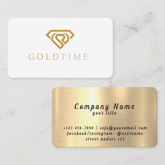 Tarjeta De Visita Accesorios para la boutique con joyas brillantes d (Anverso / Reverso)