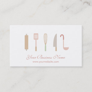 Tarjeta De Visita Accesorios y Utensilios de Cocina para Chefs