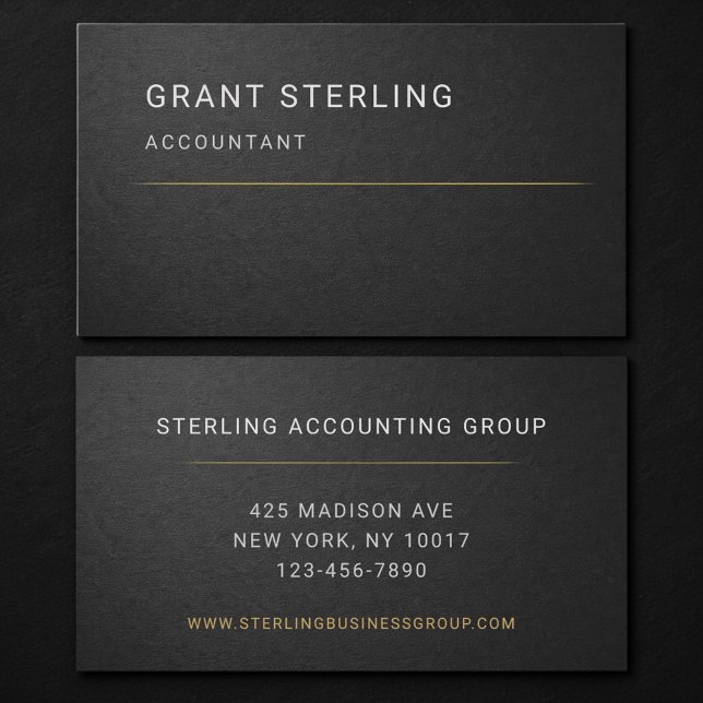 Tarjeta De Visita Accountant Black Professional  (Subido por el creador)