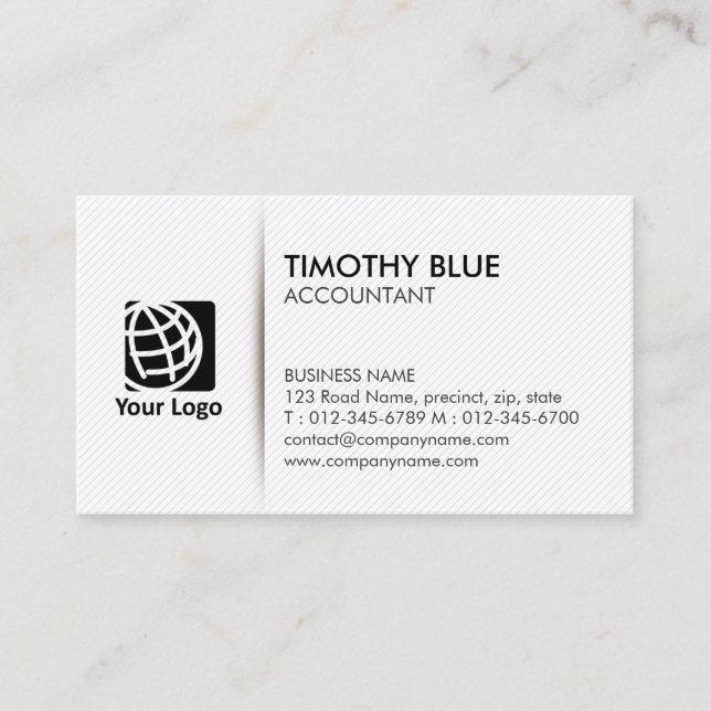 Tarjeta De Visita Accountant Finance Simple Business Card (Anverso)