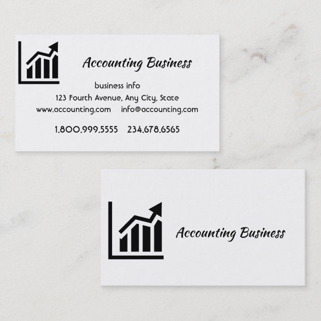 Tarjeta De Visita Accounting Bookkeeping  Custom Business  (Anverso / Reverso)