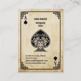 Tarjeta De Visita Ace ondulado de espadas