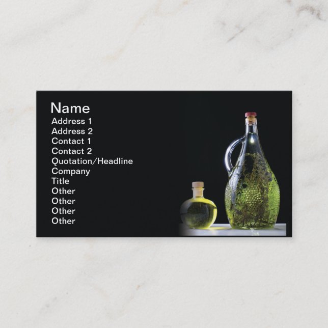 Tarjeta De Visita Aceite y brandy de oliva (Anverso)