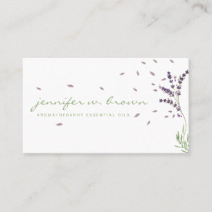 Tarjeta De Visita Aceites Esenciales De Flores Perfume Lavanda Botán