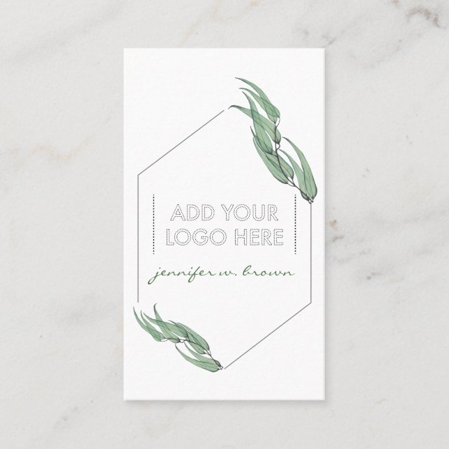 Tarjeta De Visita Aceites esenciales Eucalyptus Personalizado logoti (Anverso)
