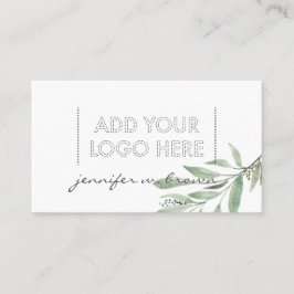 Tarjeta De Visita Aceites esenciales Floral verde elegante logotipo 