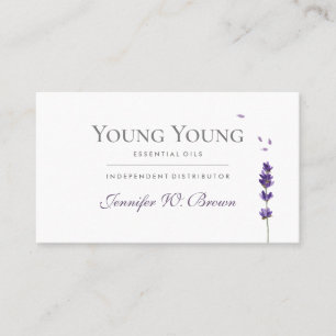 Tarjeta De Visita Aceites esenciales florales elegantes de lavanda p