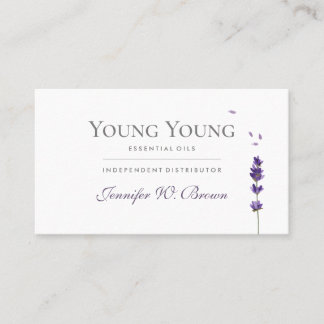 Tarjeta De Visita Aceites esenciales florales elegantes de lavanda p