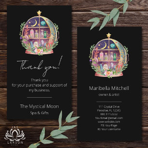 Tarjeta De Visita Aceites Esenciales Mágicos Apothecary Yoga Gracias