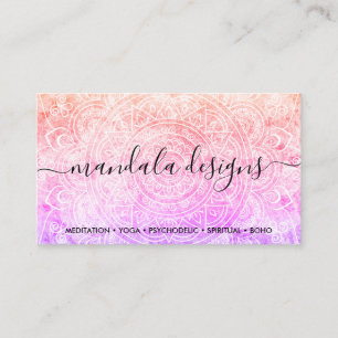 Tarjeta De Visita Aceites Esenciales Mandala Spa Bohemio Espiritual