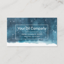 Tarjeta De Visita Aceites esenciales para el paisaje del cielo acuar