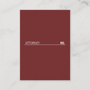 Tarjeta De Visita Acento corporativo/de línea (rojo profundo)