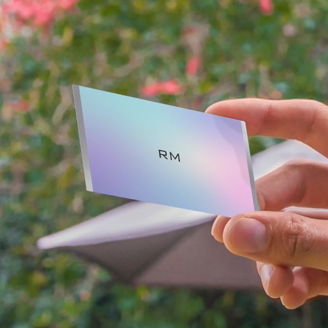 Tarjeta De Visita Acento metálico rosa y azul oscuro (Subido por el creador)