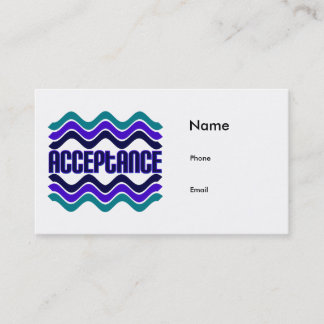 Tarjeta De Visita Aceptación