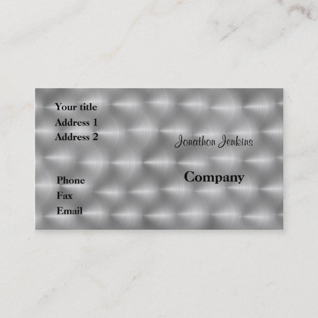Tarjeta De Visita Acero cepillado (Anverso)