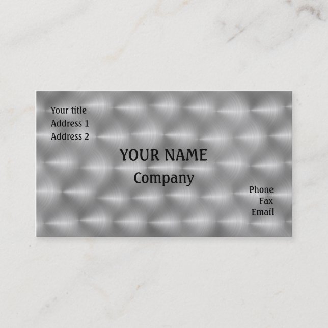 Tarjeta De Visita Acero cepillado (Anverso)