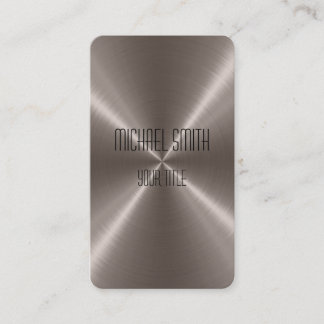 Tarjeta De Visita Acero de bronce Metalizado