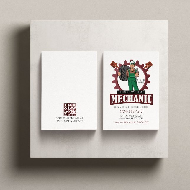 Tarjeta De Visita Acero de mantenimiento mecánico de reparación auto (Subido por el creador)