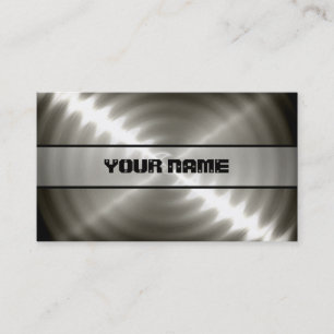 Tarjeta De Visita Acero inoxidable brillante plateado Metalizado 5