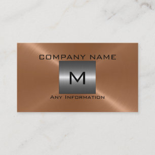 Tarjeta De Visita Acero inoxidable de bronce Metalizado