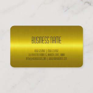 Tarjeta De Visita Acero inoxidable de oro Metalizado